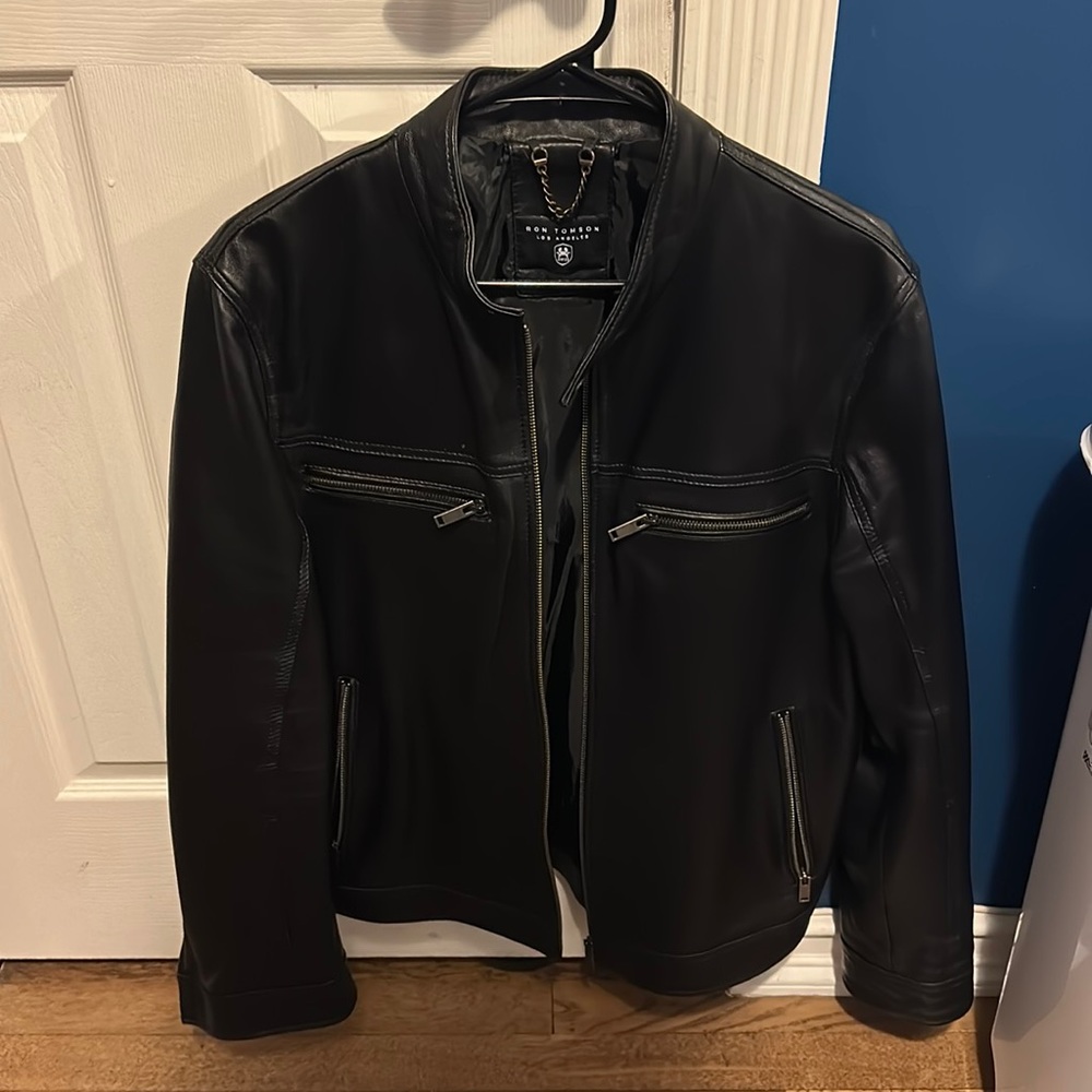 Ron Tomson black leather jacket